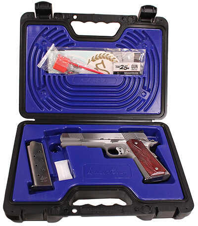 Dan Wesson Pointman Pistol 45 ACP With 5" Barrel, Stainless Steel Finish, Wood Grips, And Fiber Optic Front Sight