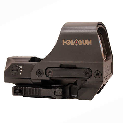 Holosun Reflex Sight 1x, Selectable Reticle, Solar/Battery, Weaver-Style QR Mount, Matte Black Md: HS510C