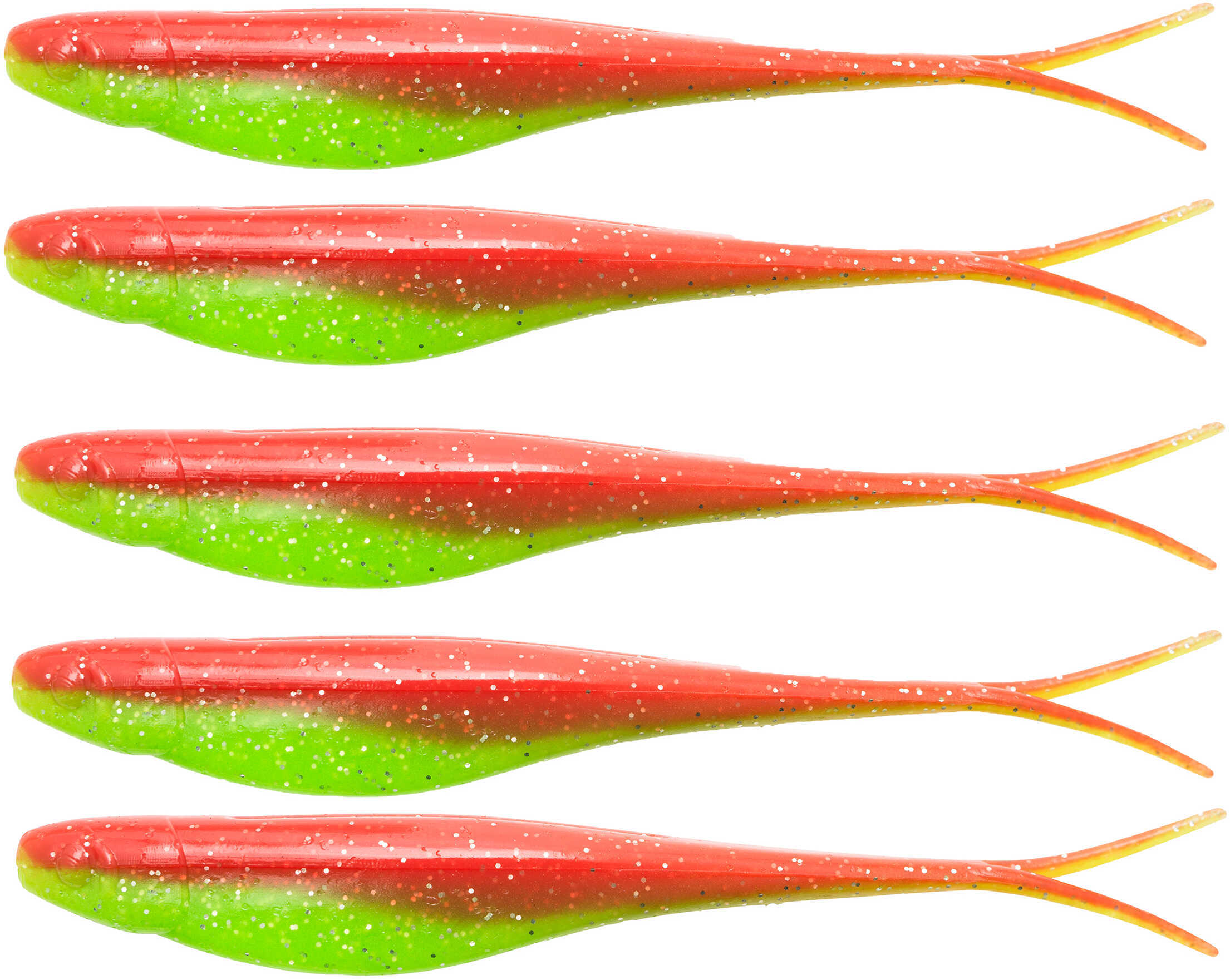 Z-Man / Chatterbait Scented Jerk ShadZ 5-Inch Lure Nuked Chicken Glow 5-Pack Md: SJS5-241PK5