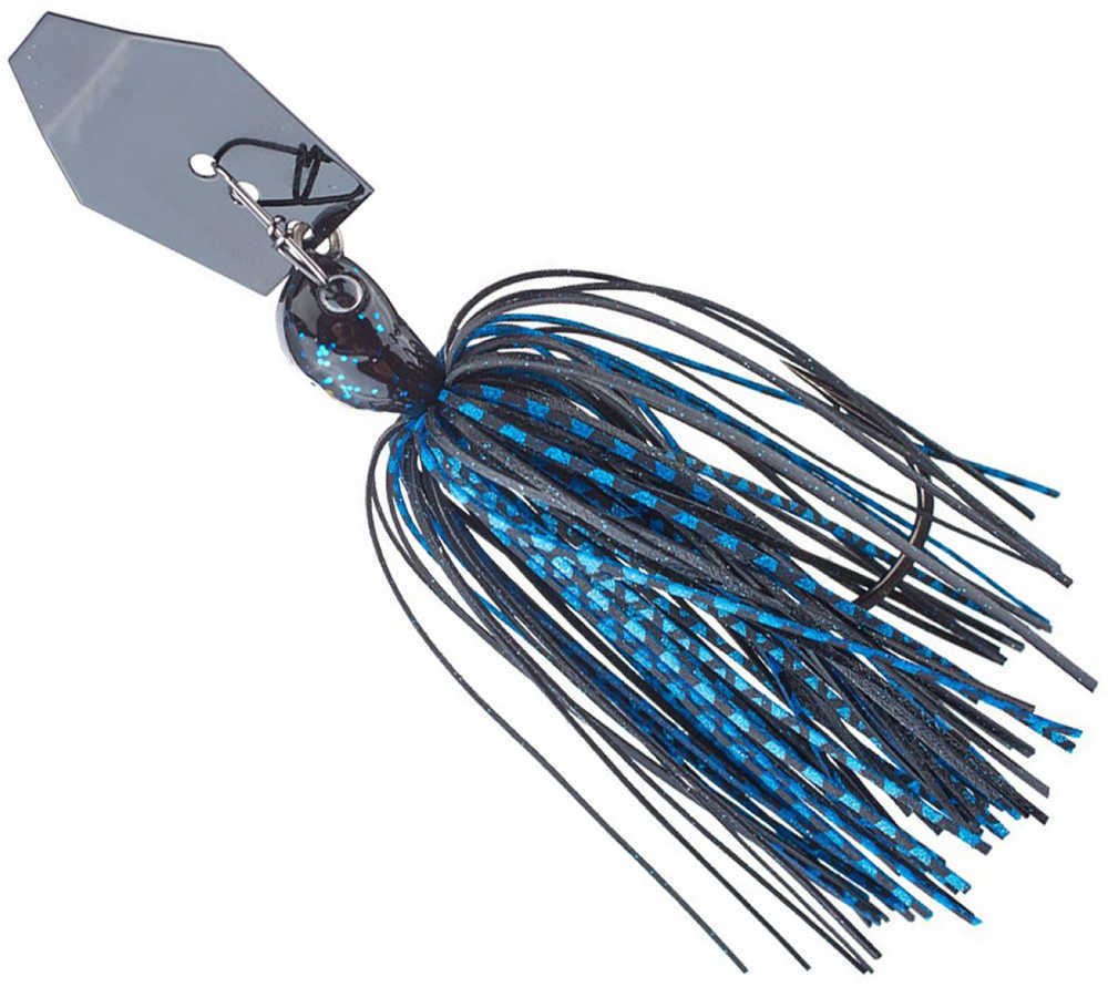 Z-man Chatterbait Jack Hammer Lure 5/0 Hook Size, 3/8 oz, Black/Blue, Package of 1