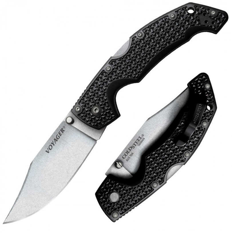 Cold Steel Voyager Knife Large Clip Point Plain Edge-img-1