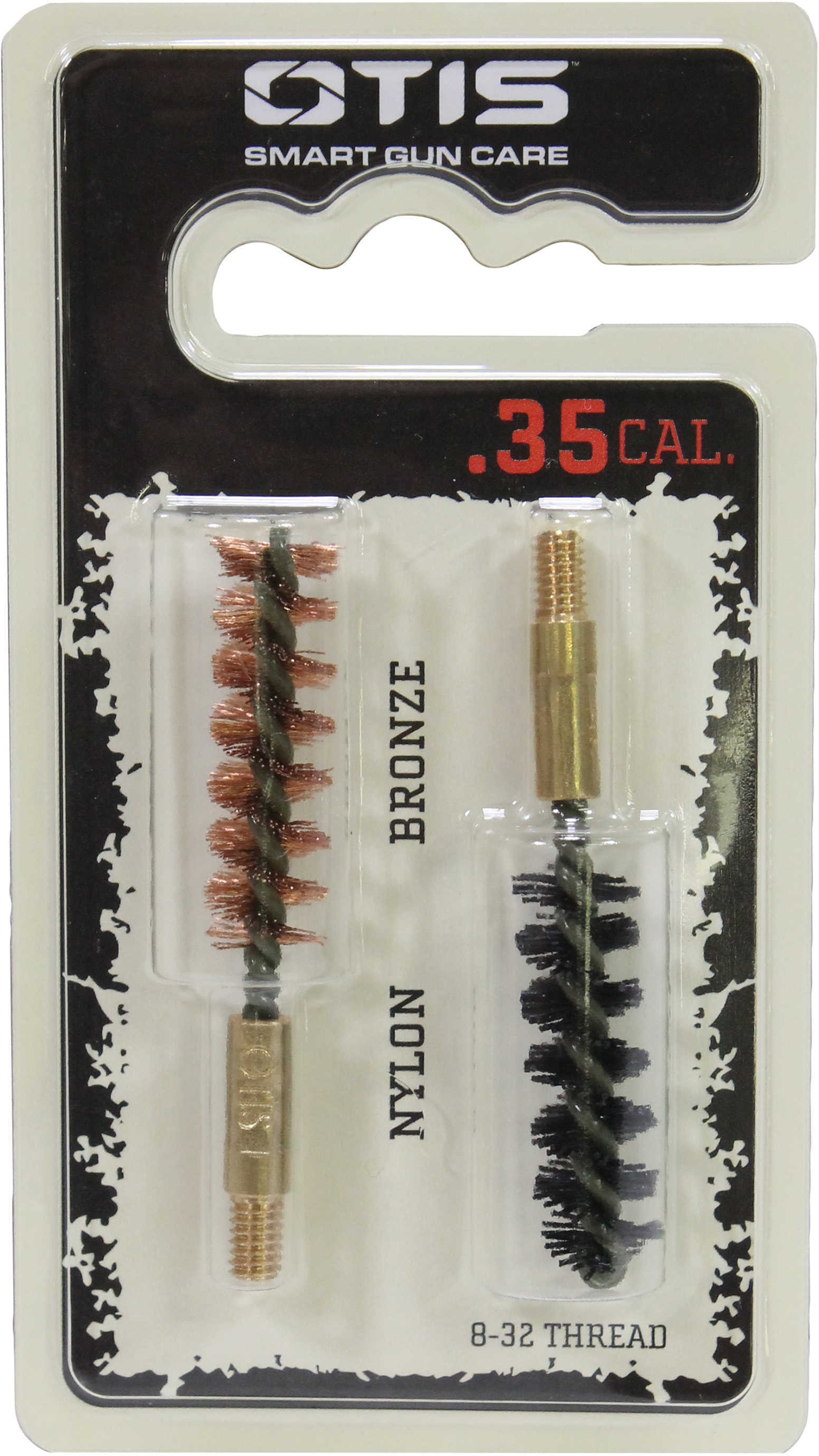 Otis Technologies Bore Brush .35 Caliber 2-Pk 1-Nylon 1-Bronze 8-32 Thread