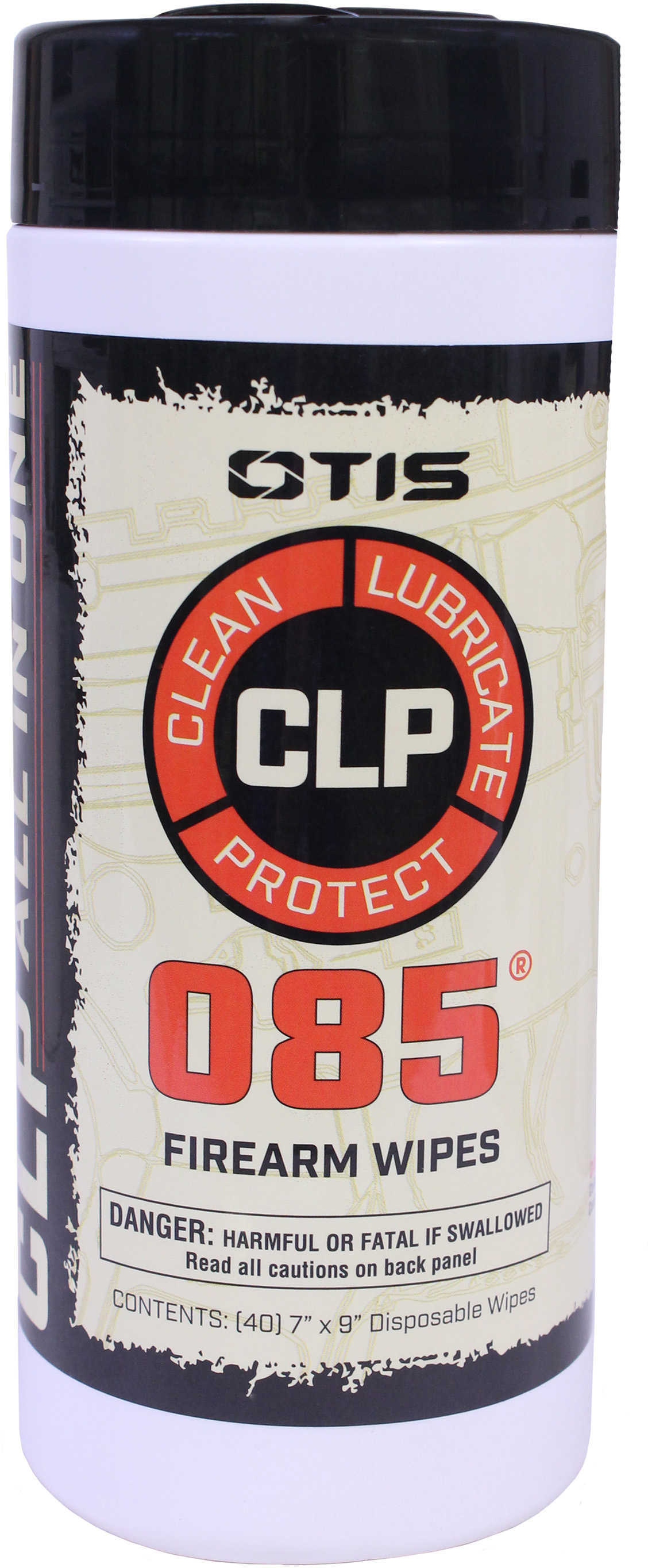 Otis Technologies O85 CLP Wipes 40 Per Canister