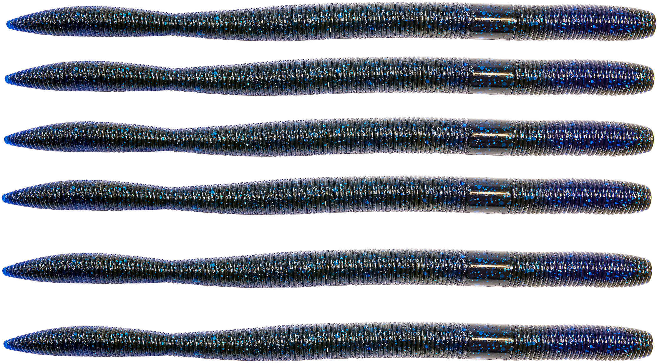 Z-Man Mag Fattyz Lures 7 1/4" Length Black/Blue Laminate Package of 6-img-1