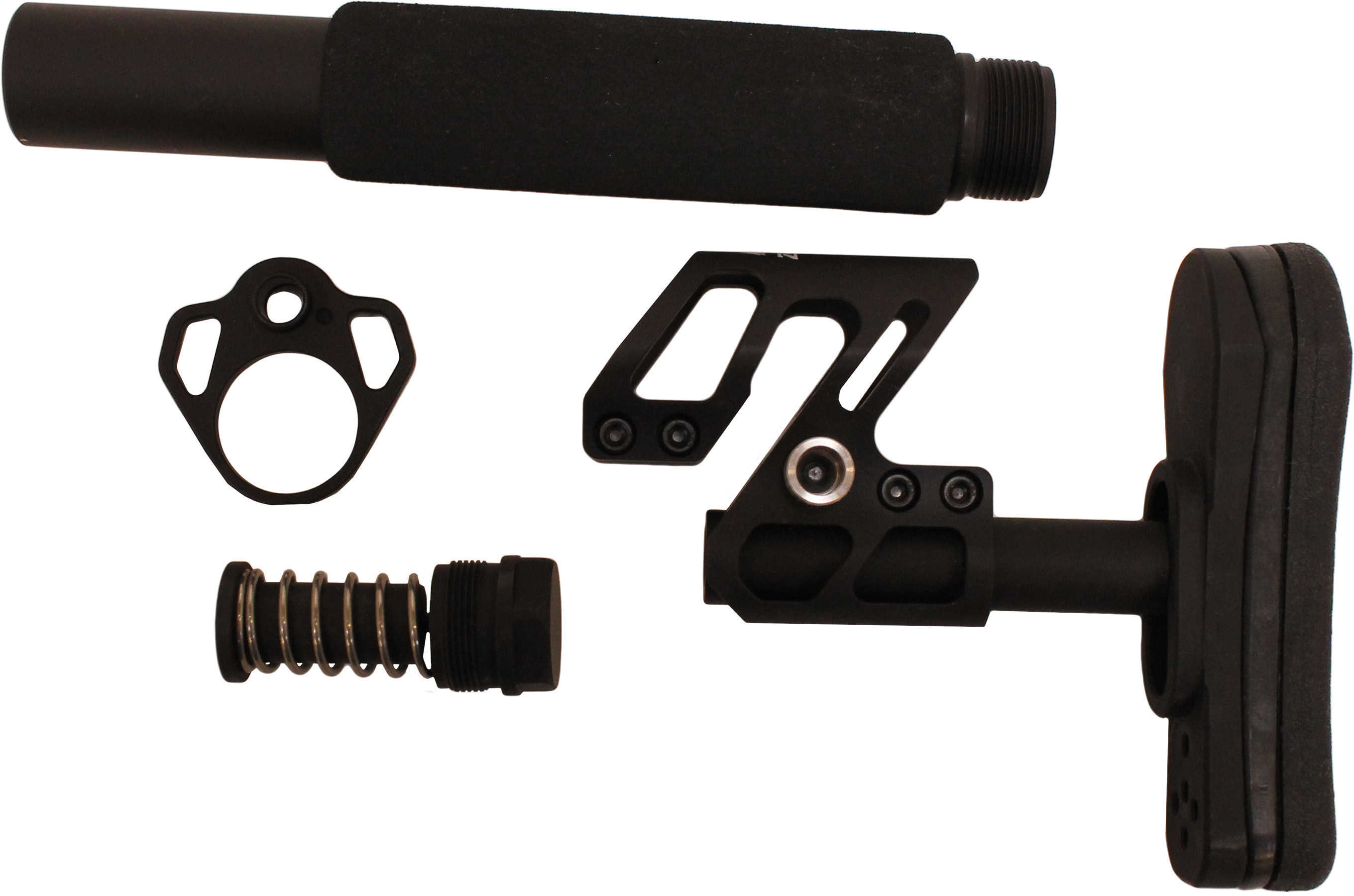 Zulu Adjustable Stock with Pad Pistol Buffer Tube, Black Md: OS-ZULU-KIT-BLK