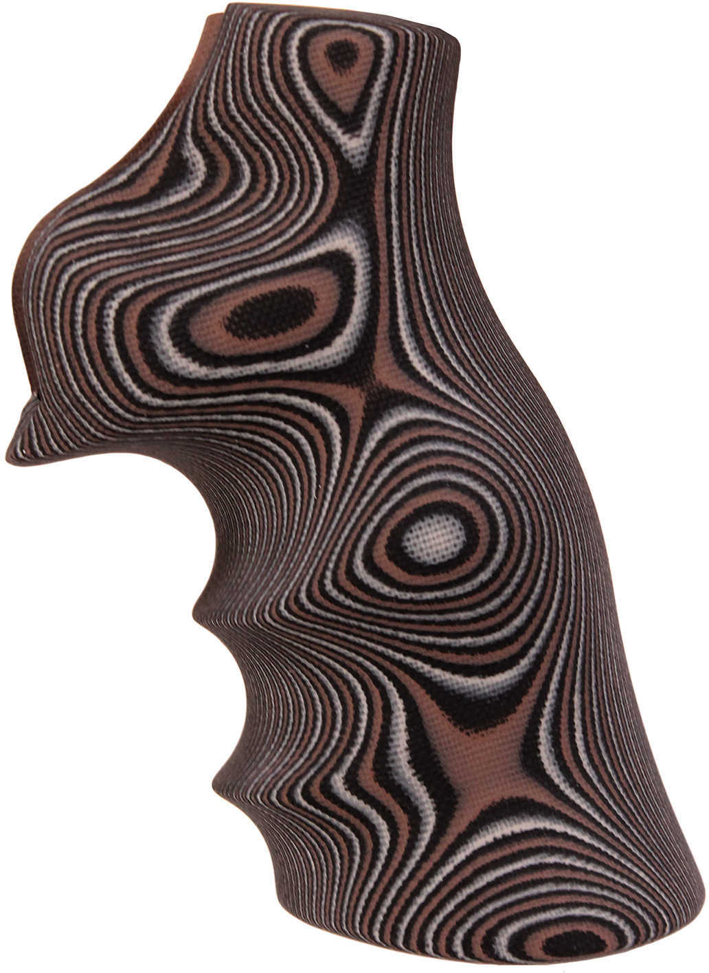 Hogue GP100/Super Redhawk Finger Grooves Smooth G10 - G-Mascus, Black/Gray