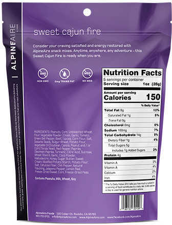 Alpine Aire Foods Sweet Cajun Fire Veggie Nut Mix