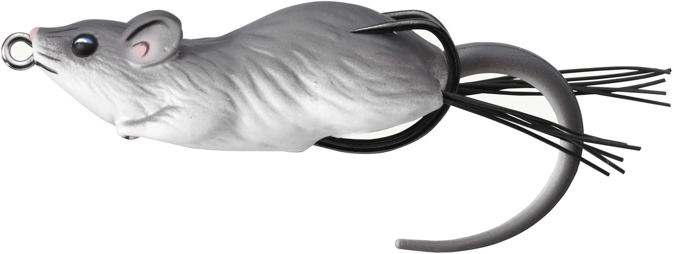 LIVETARGET Lures / Koppers Fishing and Tackle Corp Usa Hollow Body Mouse 3/4oz 1/2in Grey/White Md#: MHB70T-401