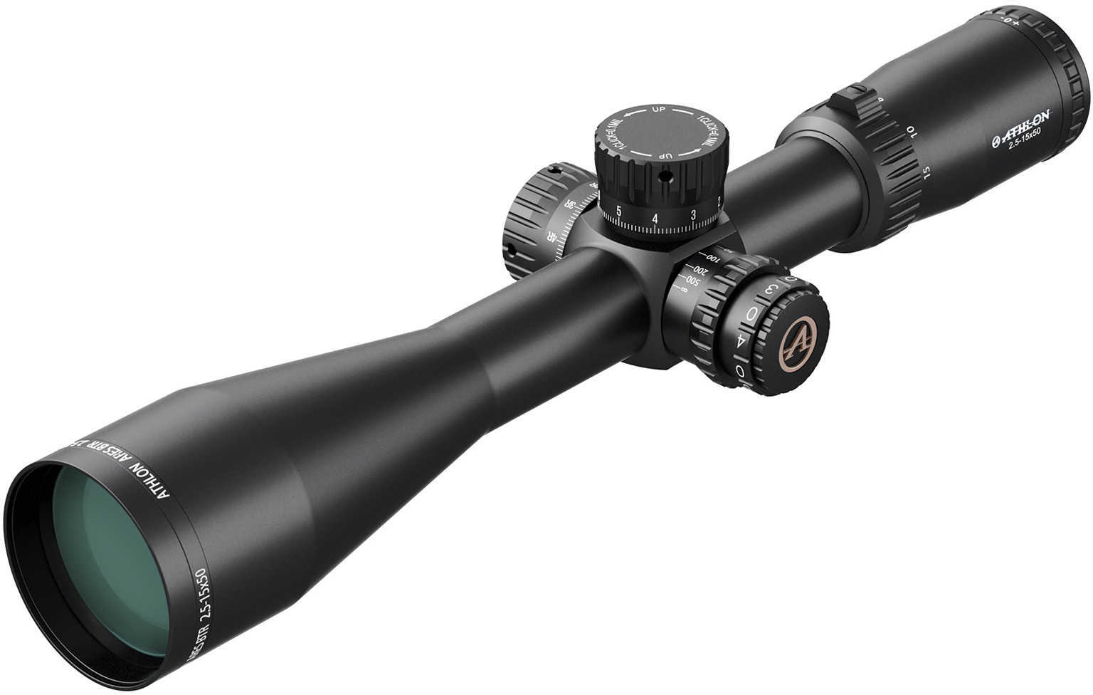 Athlon Optics Ares BTR Riflescope 2.5-15x50mm, 30mm Tube, APLR3 FFP IR MIL, Glass Etched illum Reticle, Black