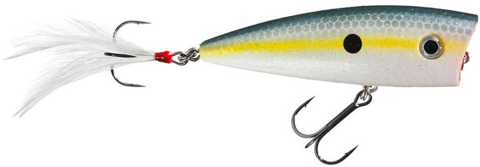 Strike King Lures KVD Splash Top water 2 7/8" Length 1/2 oz #4 Hook Chrome Sexy Shad Package of