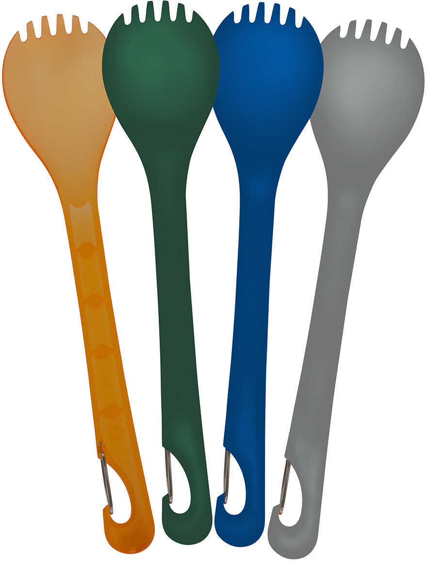 Ultimate Survival Technologies Klipp Spork, Multi Color, Package of 4