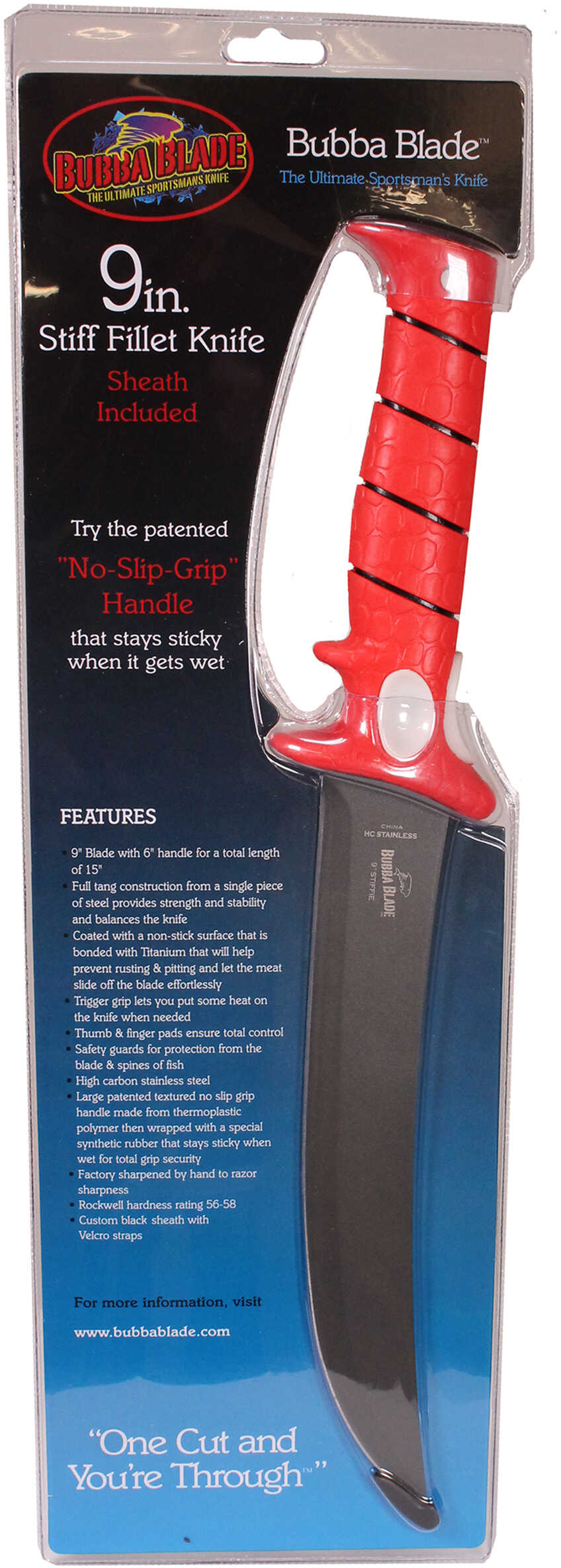 BUBBA Blade 9" Stiff With No- Slip-Grip & Non-Stick Coating