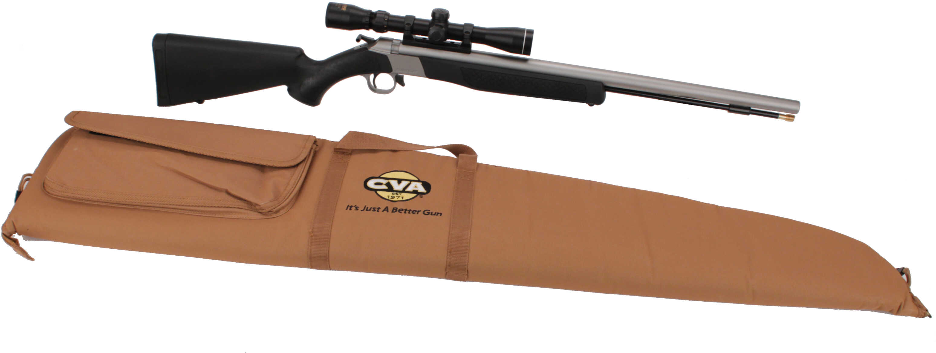 CVA Wolf .50 Caliber Muzzleloader Stainless Steel/Black w/KonuShot Scope PR2110SSC