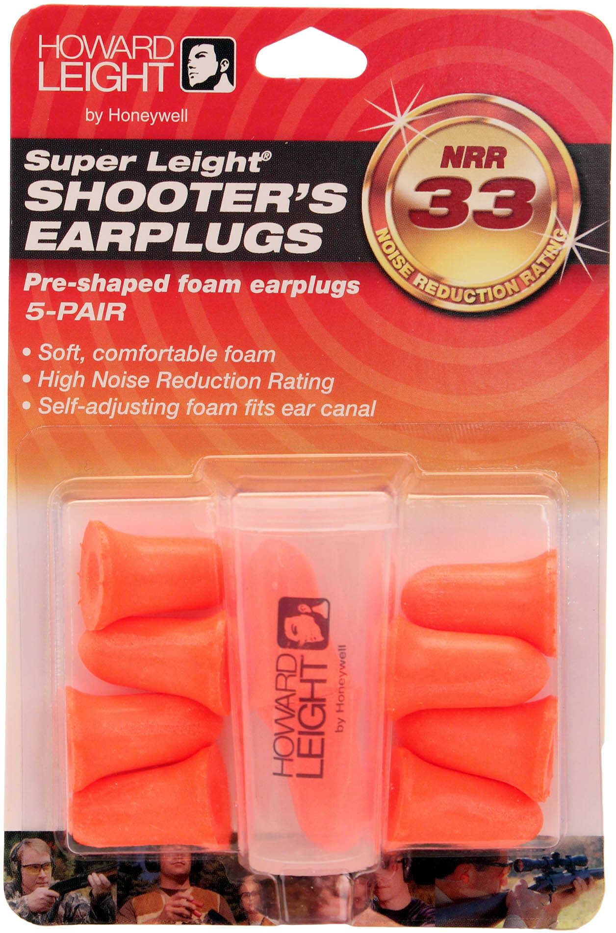 Howard Leight Industries Super Uncorded Disposable Earplugs NRR 33 - 5 pairs a blister pack with case Highest R-84133