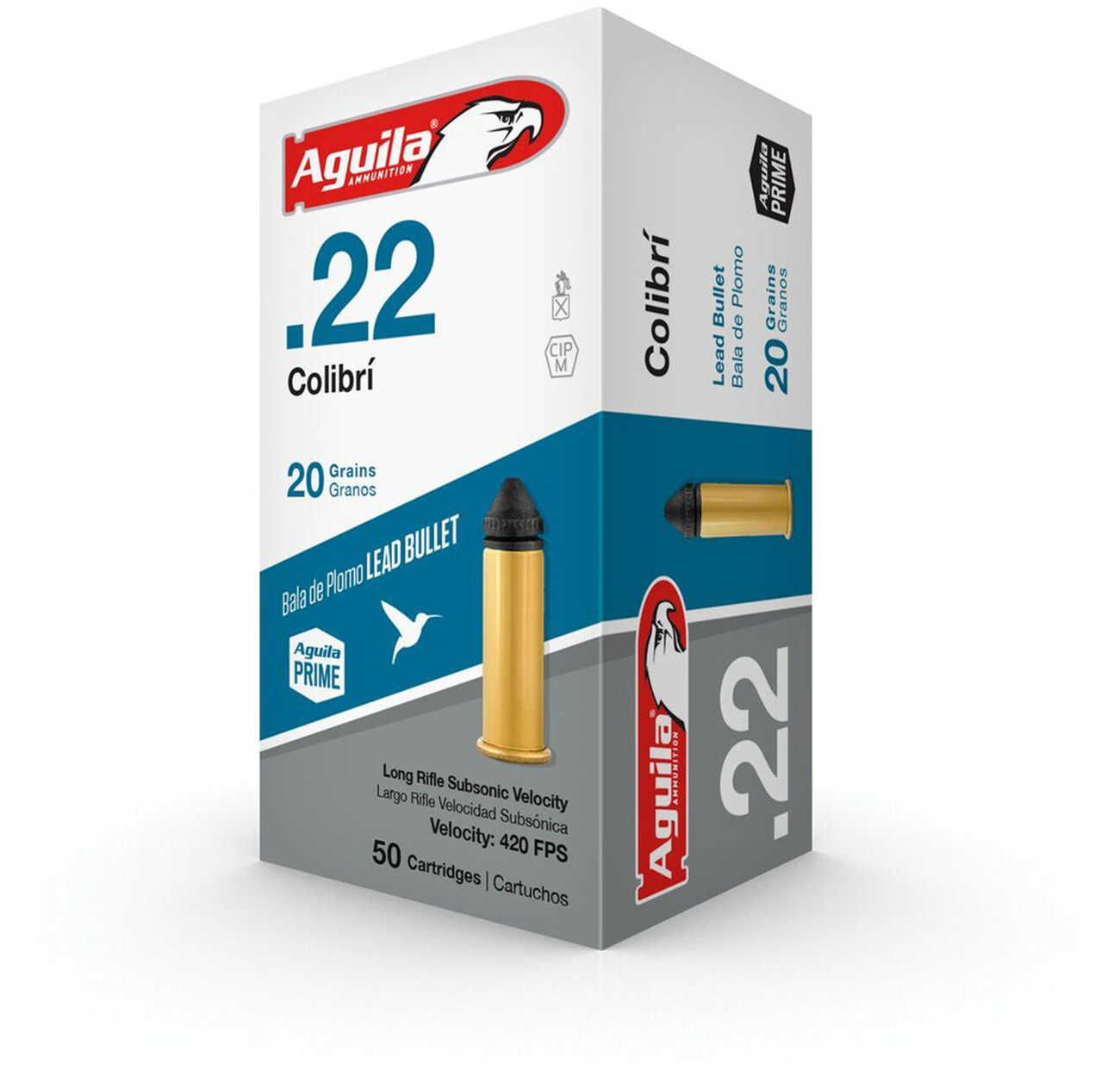 22 Long Rifle 50 Rounds Ammunition Aguila 20 Grain Lead