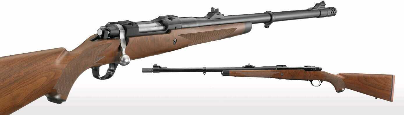 Ruger M77 Hawkeye African 338 Winchester Magnum 23"Barrel 3+1 Rounds Walnut Stock Bolt Action Rifle 47120