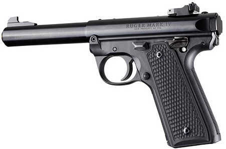 Hogue Ruger 22/45 MK IV Grips Piranha, G10, Solid Black