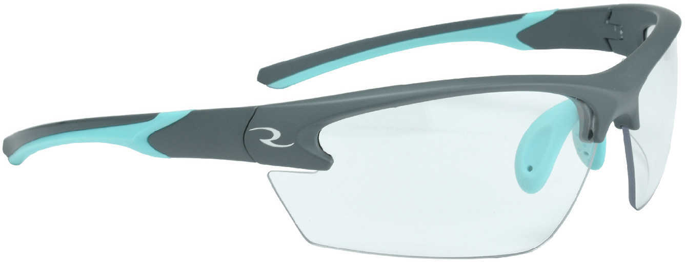 Radians Tactical Safety Eyewear Aqua/Charcoal Frames, Clear Lens