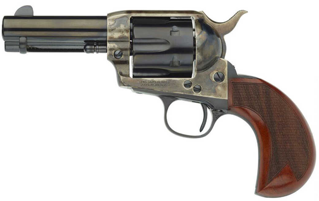 Revolver Taylor's & Company Uberti 1873 Cattleman 357 Magnum Checkered Birdshead Grip 3 1/2" Barrel Blued 6 Round