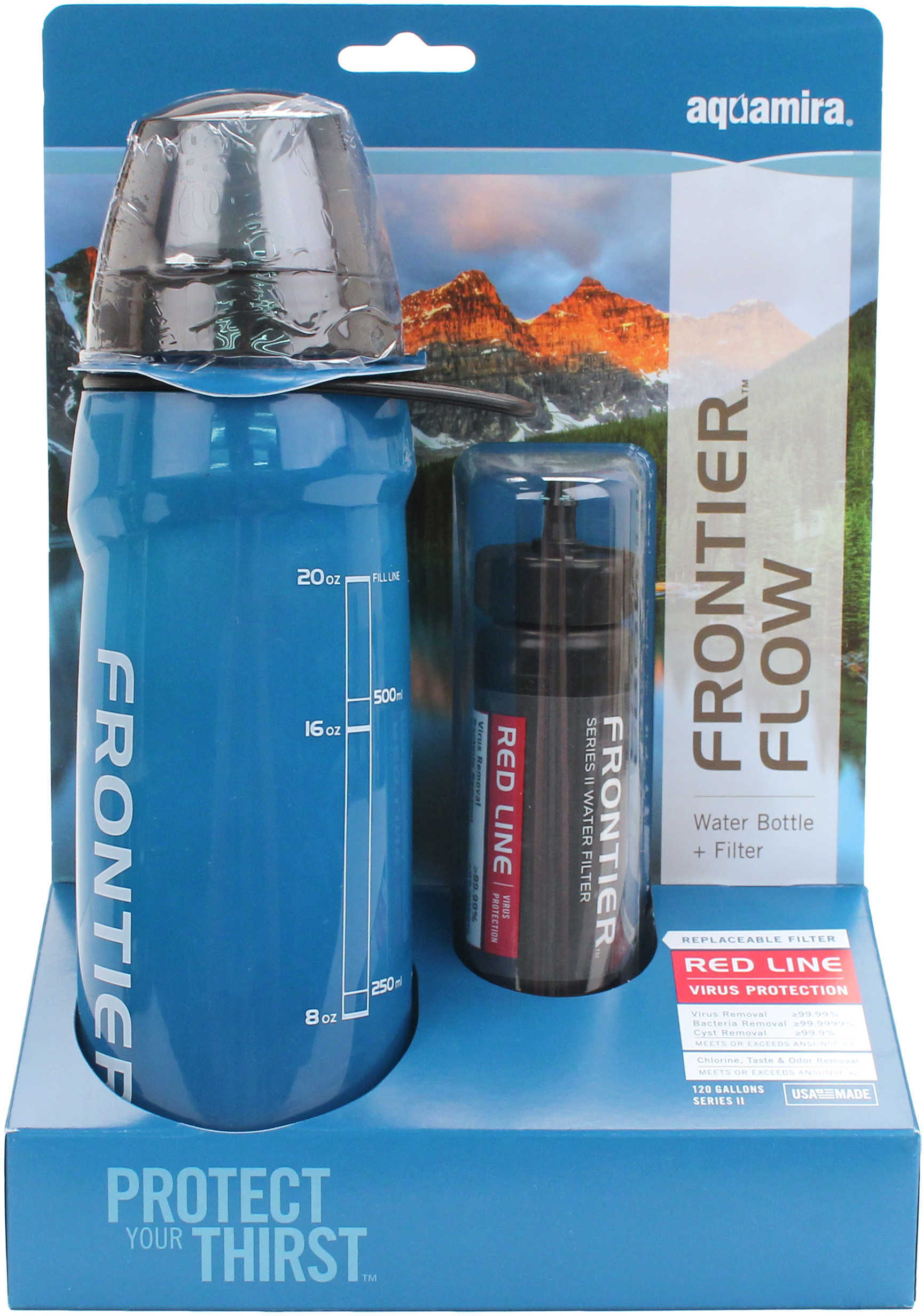 McNett Frontier Filtered Water Bottle RED-II-120 Md: 42150