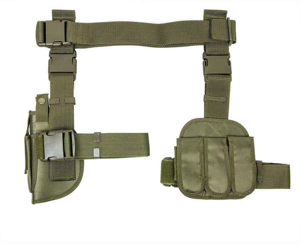 NcStar 3 Piece Drop Leg Holster/Mag Holder Green CV2908G