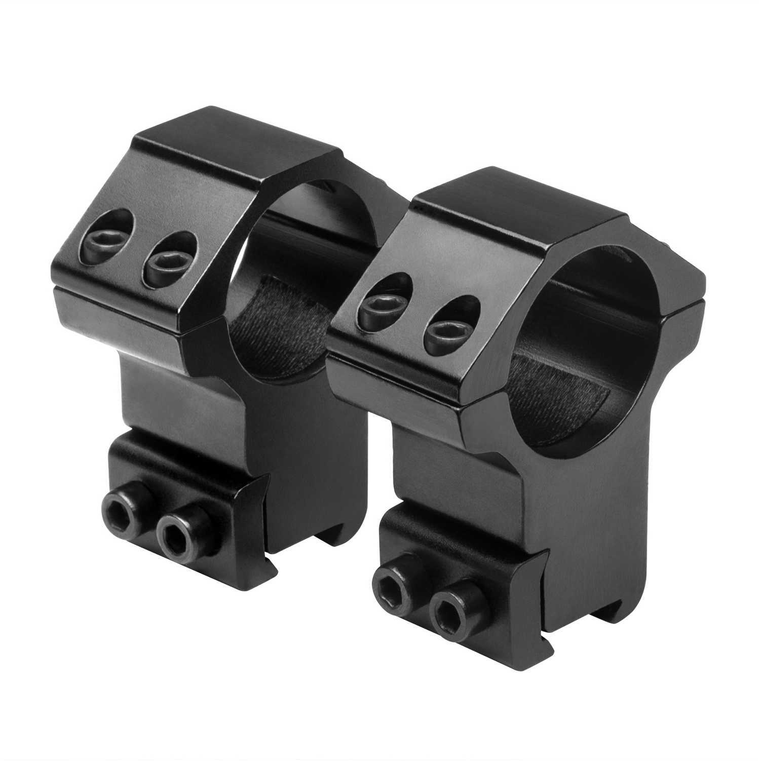 NCSTAR 3/8" Dovetail Rings Supports 1" Scope Tubes Black 2 Piece Fits on Rails RB27