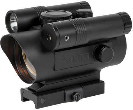 NCSTAR Red Dot Optics with Green Laser & Flashlight 42mm Objective Lens Black 3MOA Fits Weaver/Picatinny Rails V