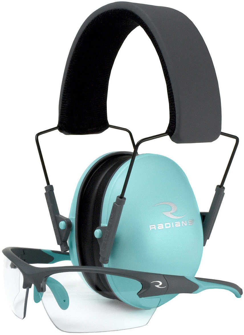 Radians Low set Earmuffs Aqua/Charcoal