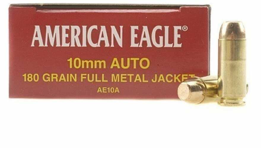 10mm 50 Rounds Ammunition Federal Cartridge 180 Grain Full Metal Jacket