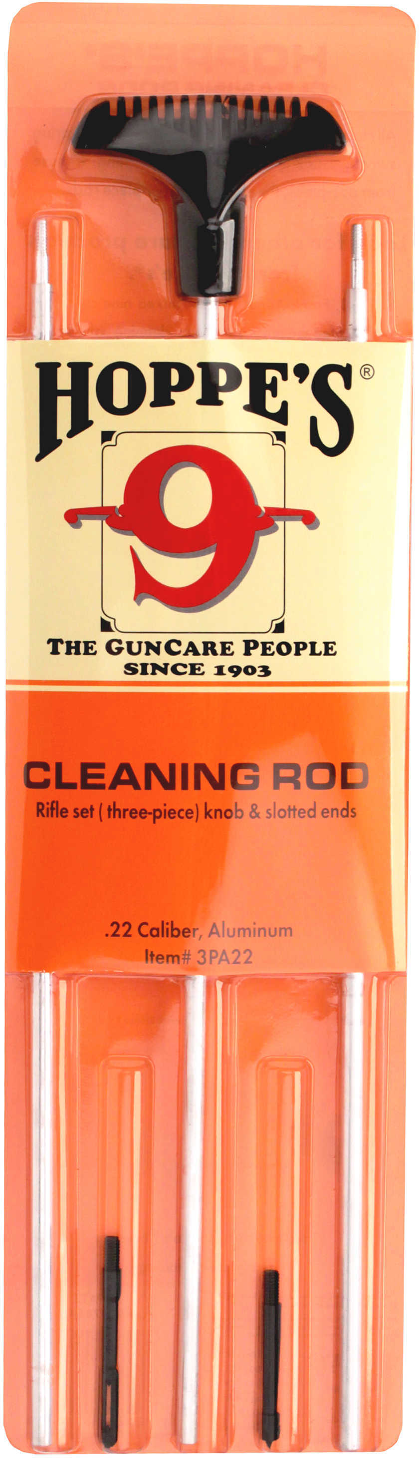 Hoppes Aluminum Cleaning Rod 3-Pc .22 Caliber