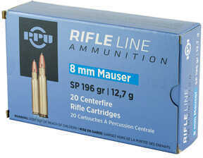 8mm Mauser 20 Rounds Ammunition Prvi Partizan 198 Grain Jacketed Soft Point