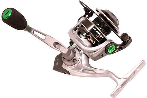 Zebco / Quantum Energy Spinning Reel Size 35, 5.2:1 Gear Ratio, 8BB+1RB Bearings, 18 lb Max Drag, Ambidextrous