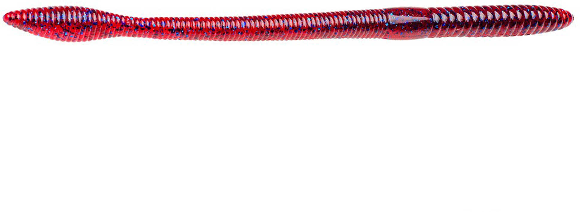 Strike King Lures Bull Worm Soft Plastic 10" Body Length Plum Per 6 Md: BW10-7