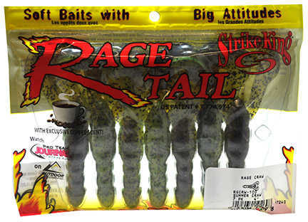 Strike King Lures Rage Craw 4in 7pk Summer Md#: RGCRW-100