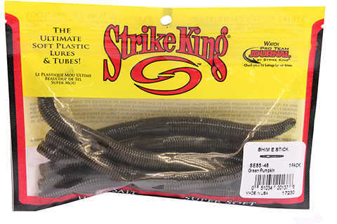 Strike King Lures Shim E Stick 5In 8Pk Green Pumpkin Model: SES5-46