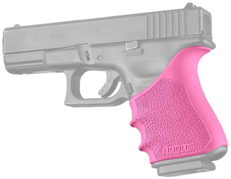 Hogue HandAll Beavertail Grip Sleeve for Glock 19 Gen 3-4, Pink