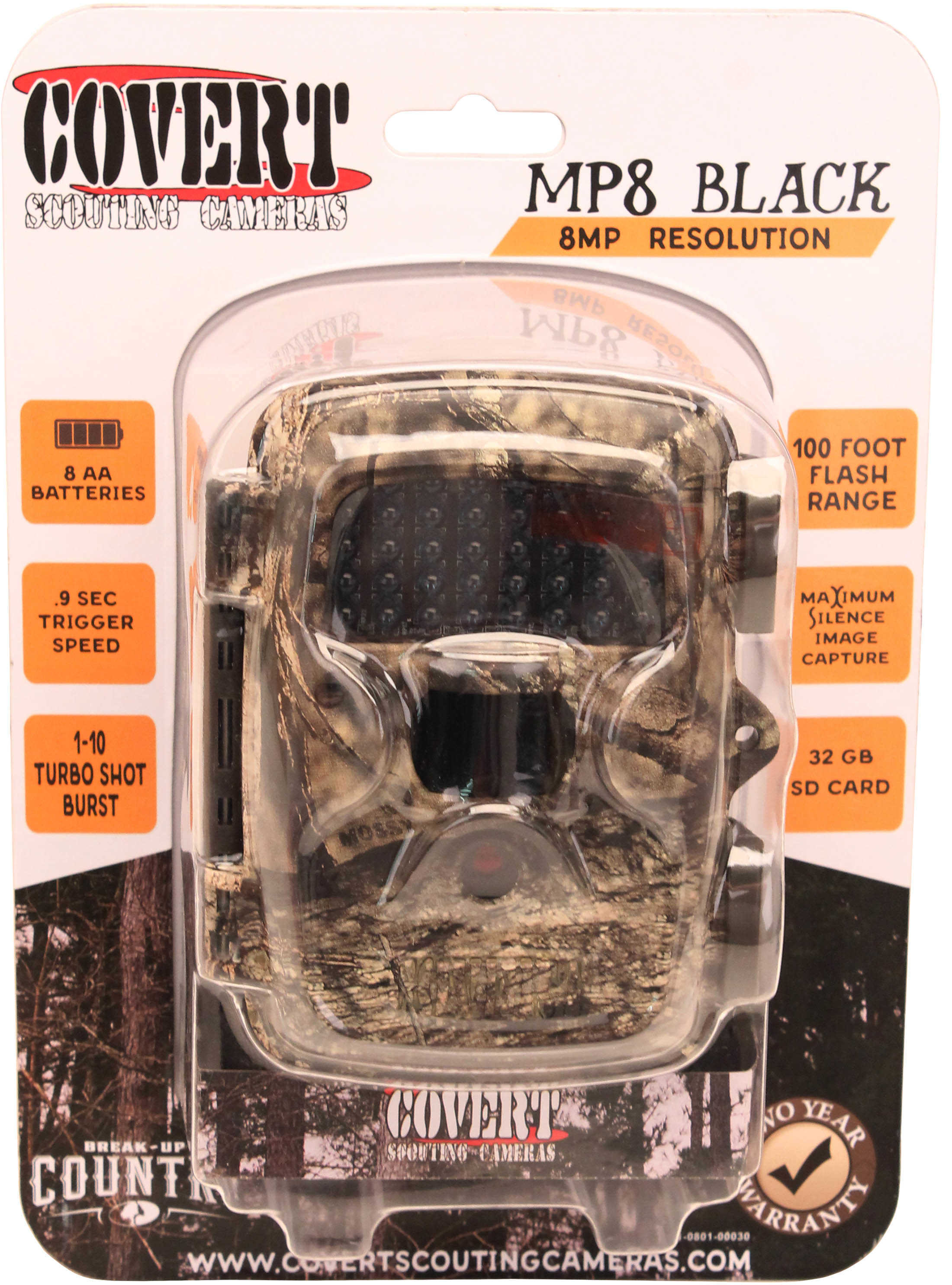 Covert Scouting Cameras MP8 Black , Mossy Oak Break-Up Country Md: 5212