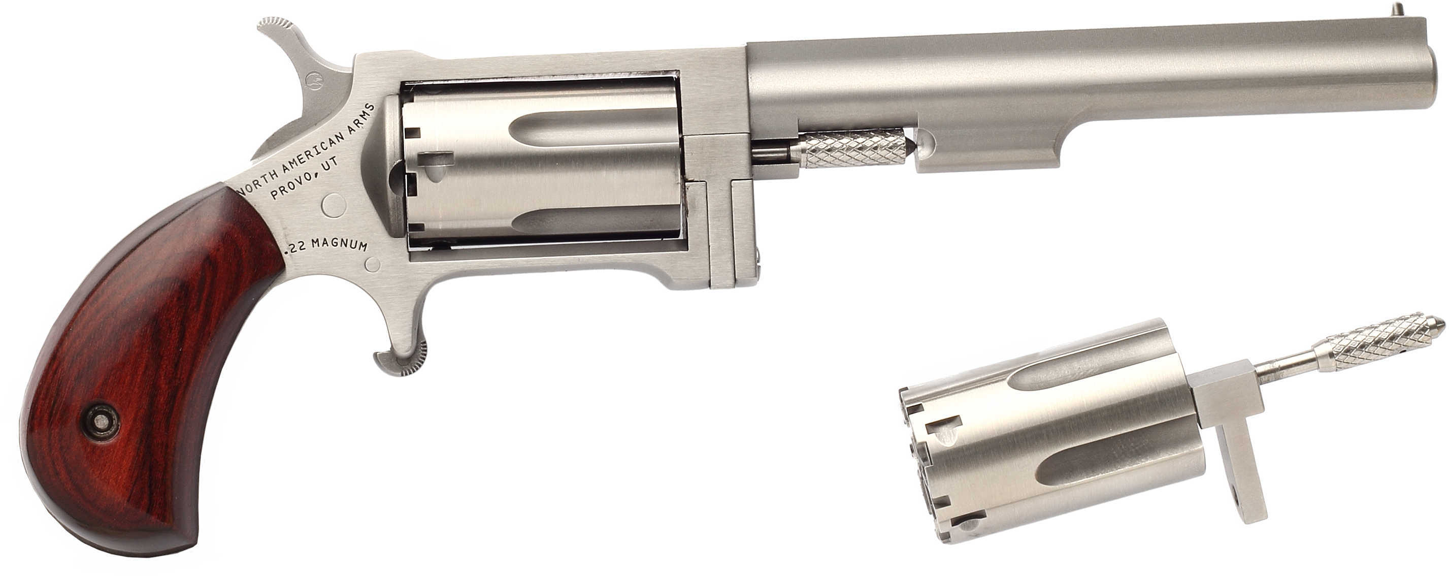 North American Arms Sidewinder Revolver 22 Long Rifle 22MAG 5 Round Swing Out Cylinder 4" Barrel