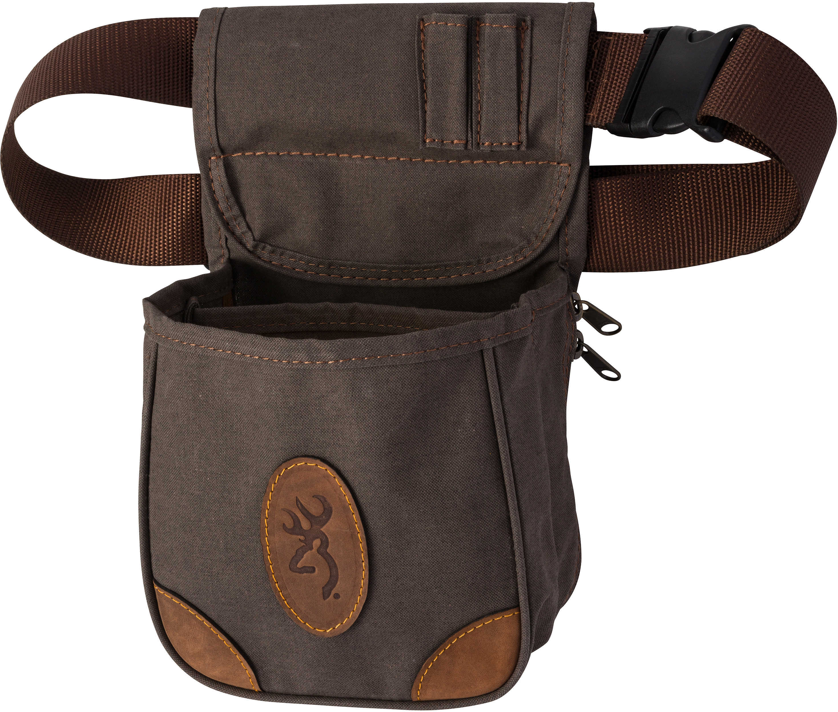 Browning Lona Canvas/Leather Shell Pouch, Flint Md: 121388692