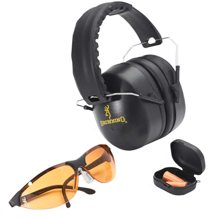 Browning Shooting Glasses Range Kit with Hearing Protection 126368