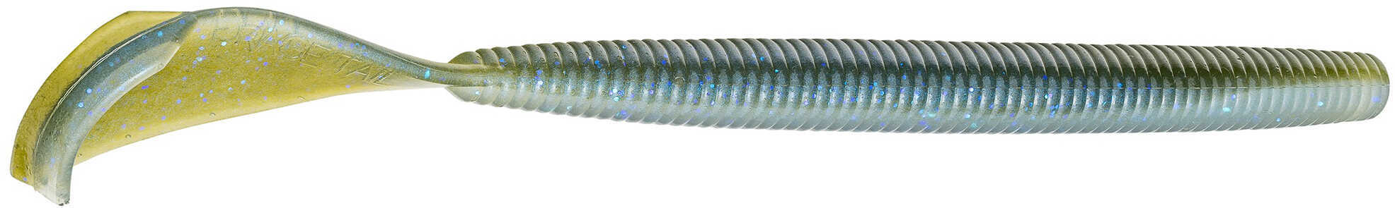 Strike King Lures Rage Tail Cut-R Worm 7" Length, Moon Juice, Package of 6