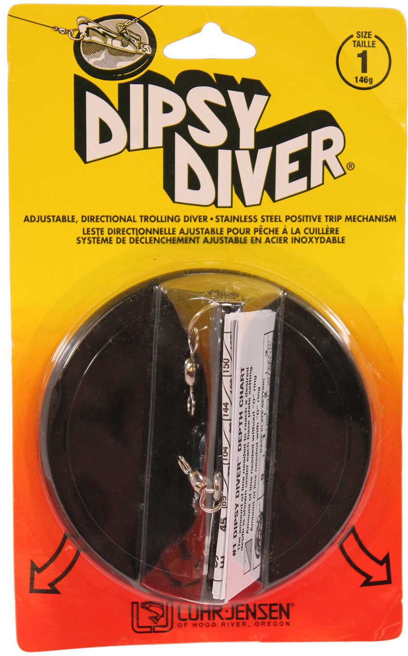 Luhr-Jensen Dipsy Diver Lure Freshwater Size 001 4 1/8" 50 Depth Black/Black Bottom Per