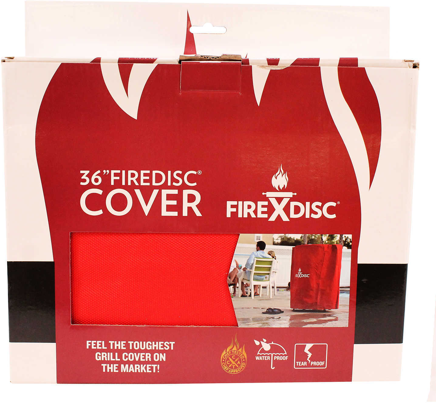 FireDisc Cookers Deep Portable Cover 36" Tall Fireman Red