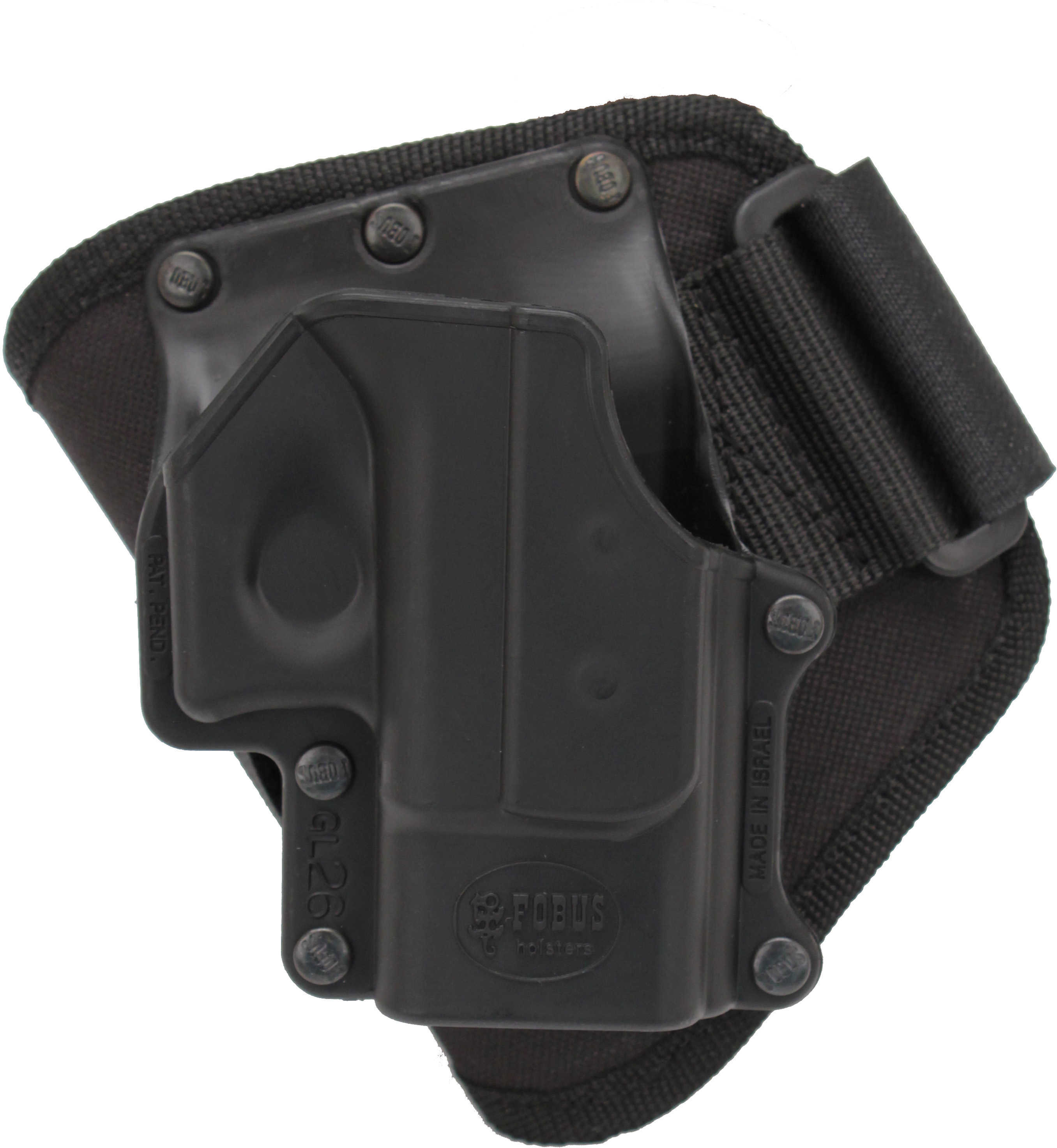 Fobus Ankle Holster Right Hand Black 3.25" Fits Glk 26 27 33 GL26A