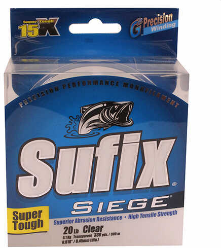 Normark Sufix Siege Line 330yd 20# Clear Md#: 662-120