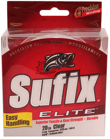 Normark Sufix Elite Line 330yd 20# Clear Md#: 661-120