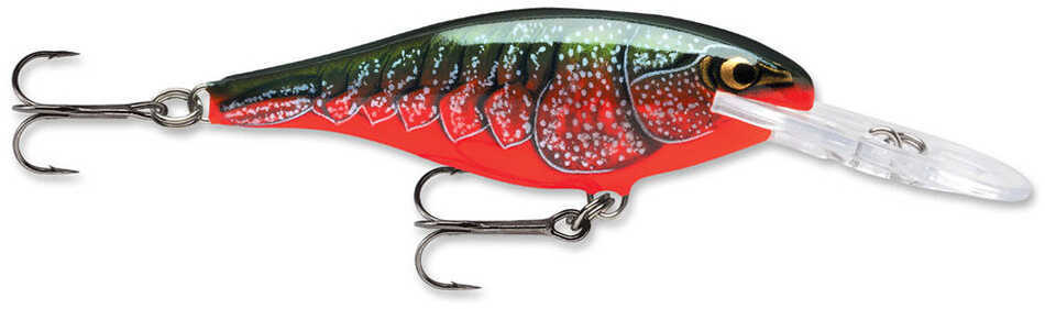 Rapala Shad Lure Freshwater Size 08 3 1/8" Length 8-15 Depth Red Crawdad Package of