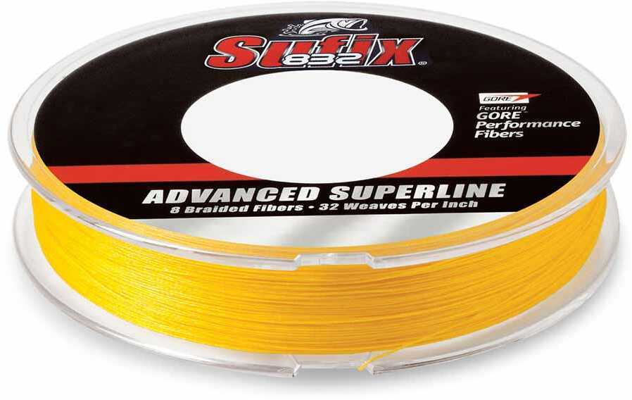 Sufix 832 Advanced Superline 20 lbs Tested, 0.009" Diameter, 150 Yards , Hi Vis Yellow