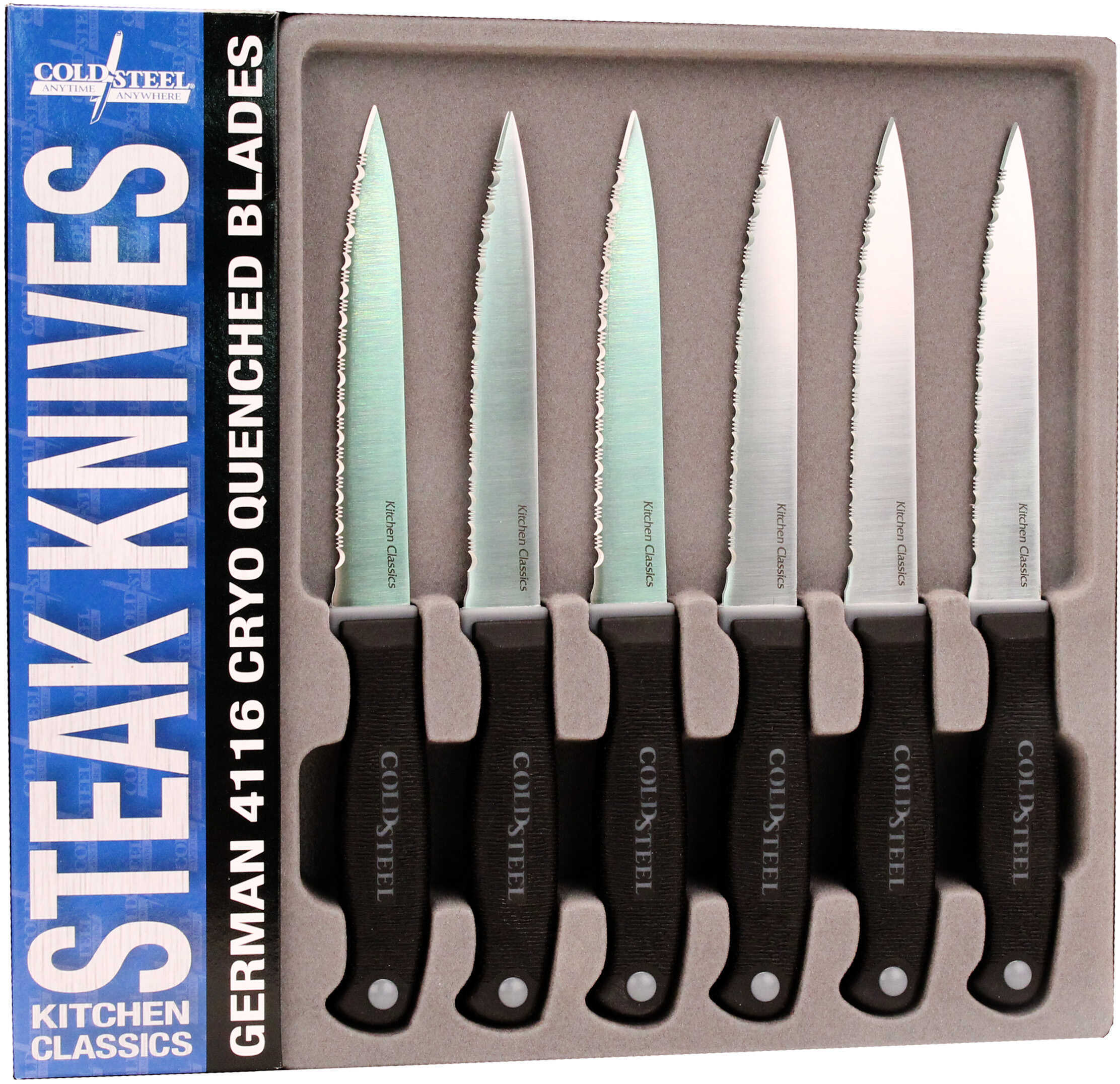 Cold Steel Kitchen Classics Six Steak Knife Set Md: 59KSS6Z