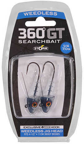 Storm 360GT Searchbait Weedless Jig 4 1/2 Length, #4/0 Hook, 1/4 oz, Tru Blue, Package of 2